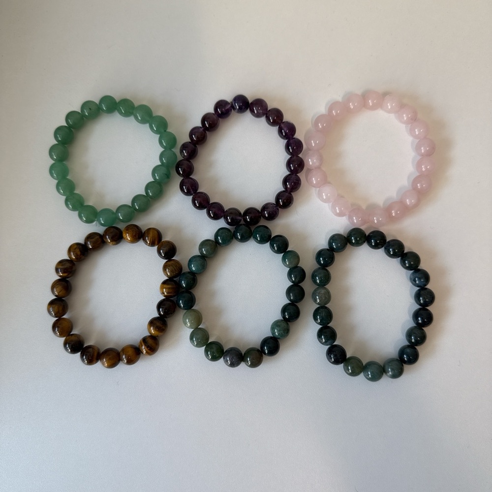 Multicolor Gemstone Stretch Bracelets - image 2